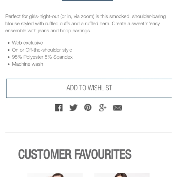 Off the shoulder smocked waist top - Picture 2 of 5